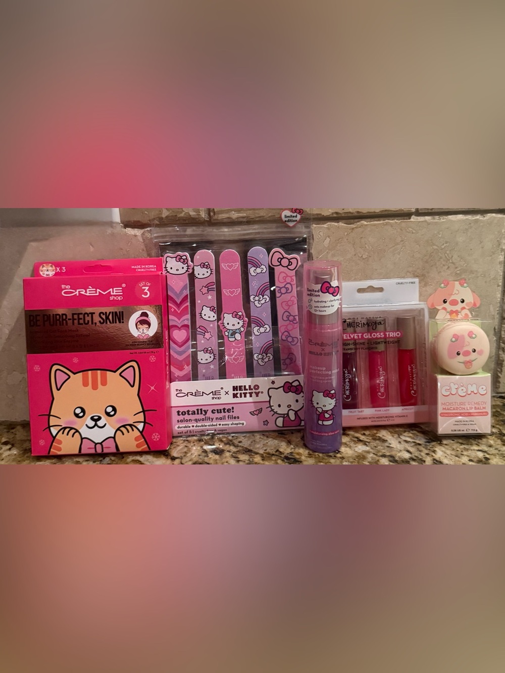 The Creme shop Hello kitty skincare makeup bundle set